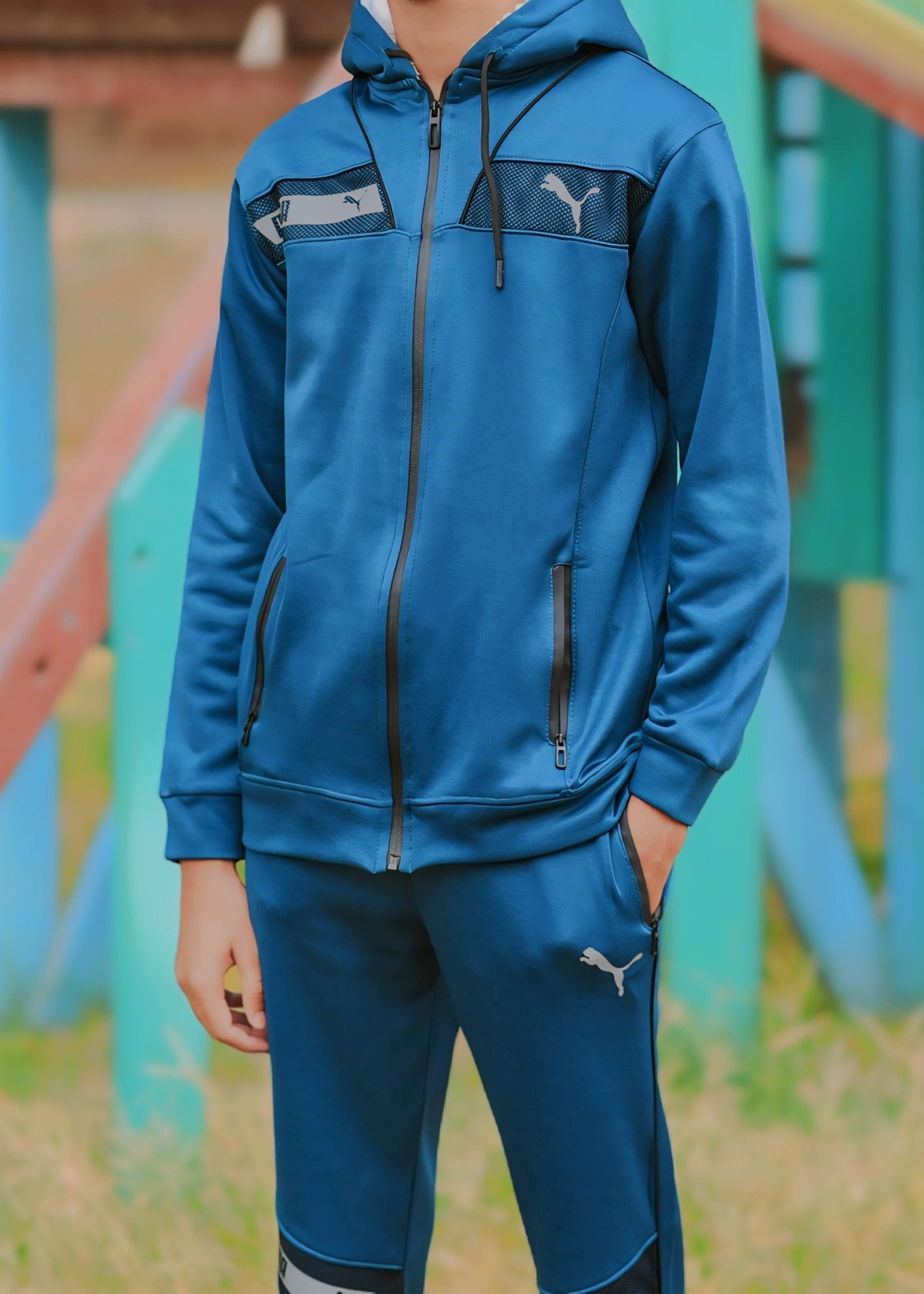 Stripped Puma Tracksuit (zinc)