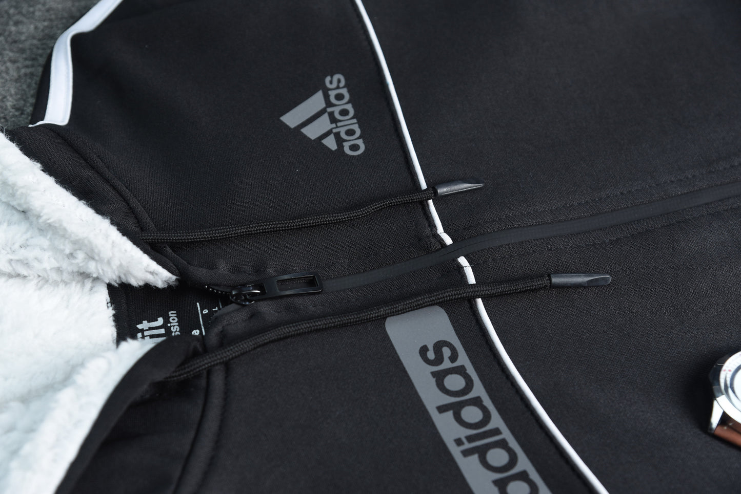 Zipper Addidas Tracksuit (black)