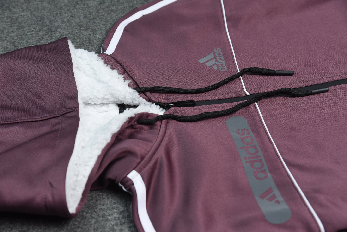 Zipper Addidas Tracksuit (burgundy)