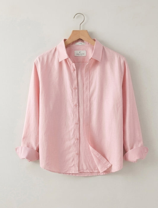 Men's Linen Pink Shirt