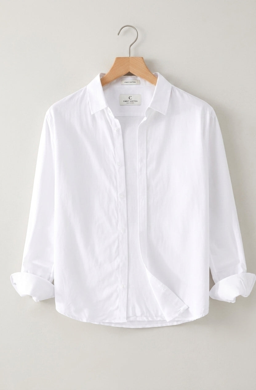 Men's Linen White Shirt