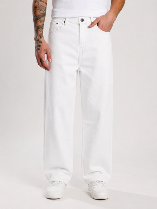 Straight fit White jeans for Men