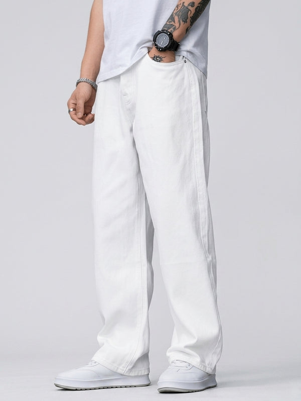 Straight fit White jeans for Men