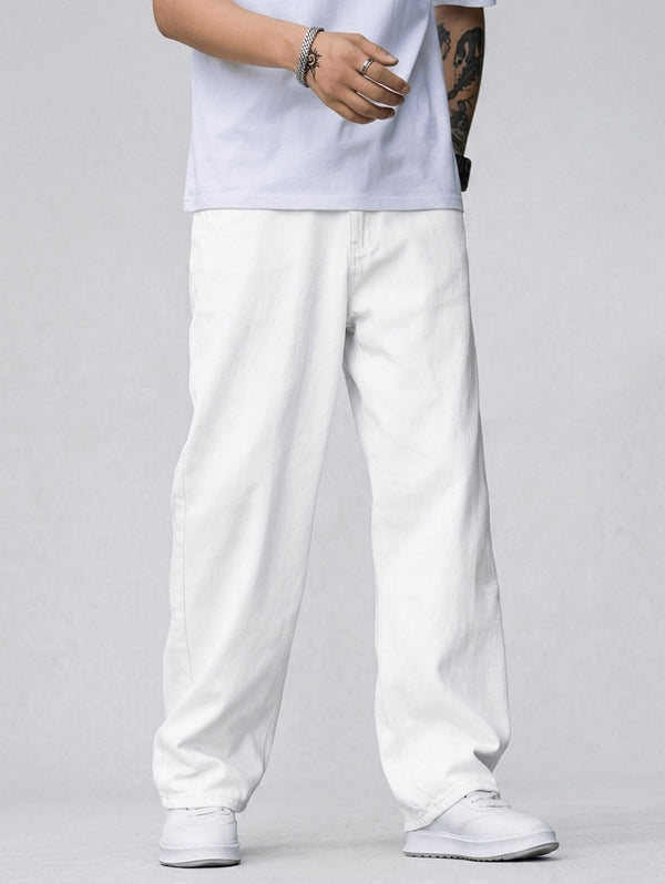 Straight fit White jeans for Men