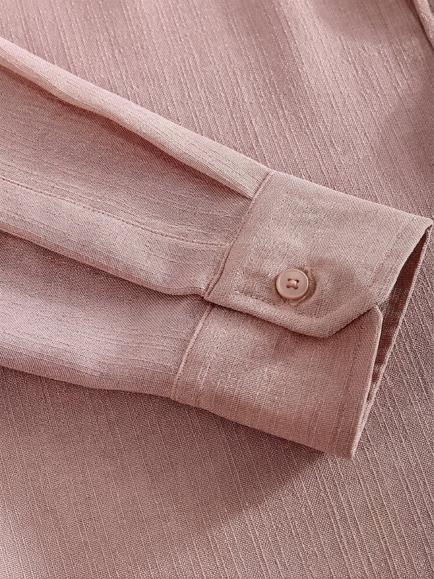 Men's Linen Pink Shirt